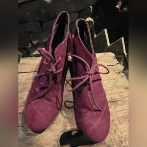 Route 66 Women's Lace Up Boots - Rich Purple